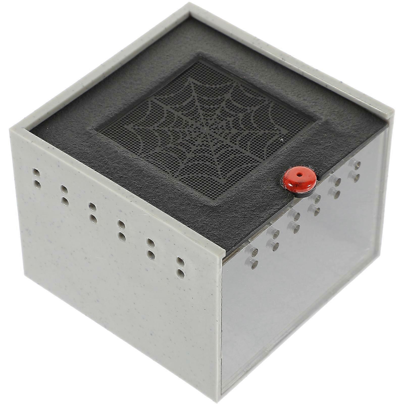 Black Acrylic Reptile Feeding Box with Ventilation for Pet Use 10.5x7.5x6 inches