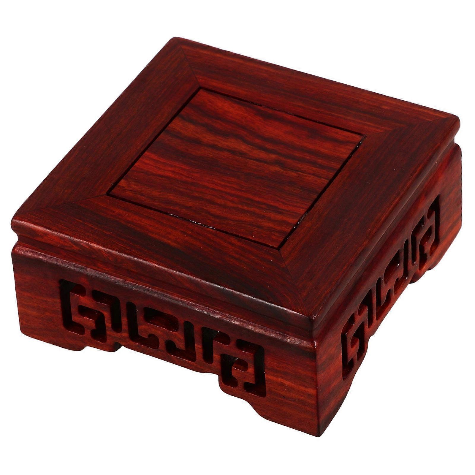 Wooden Display Base for Vase, Figurine, Bonsai, Jewelry, and Craft Items – Natural Wood Riser Stand for Home and Craft Displays