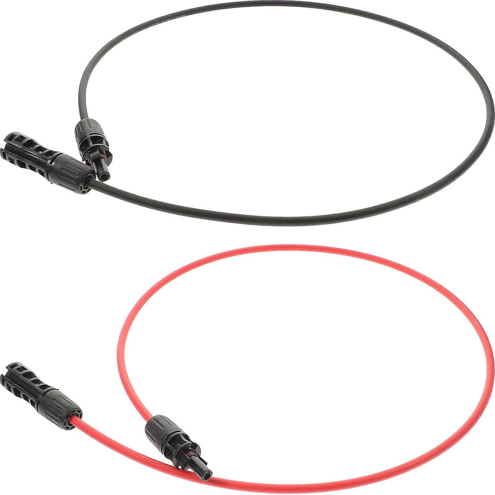 Solar Extension Cable 1m Wire For Solar Panel Connection Waterproof Durability 2Pcs