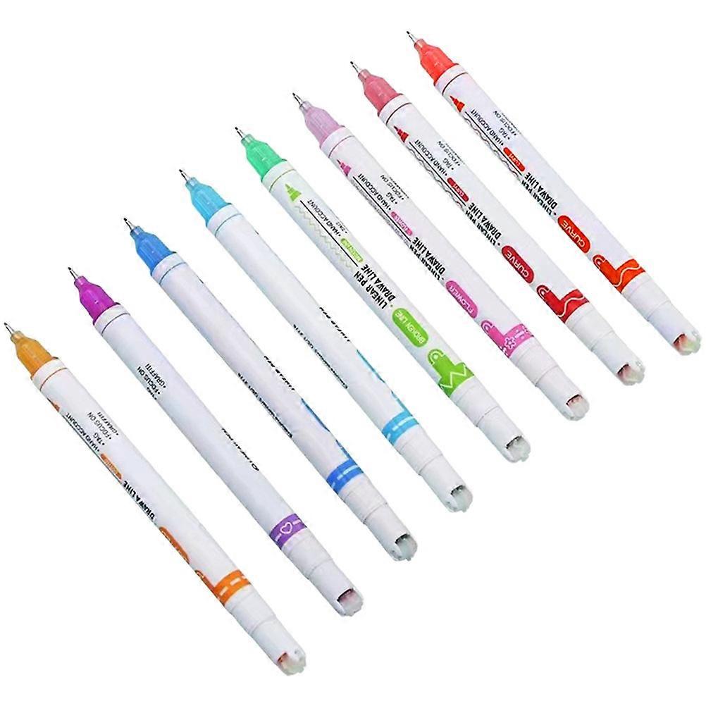 Multipurpose 8Pcs Curve Pens Durable Writing Instruments Great For Scrapbooking And Painting Projects