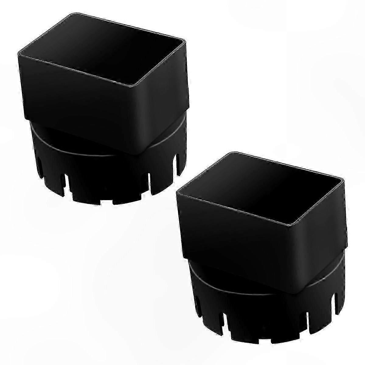 Universal-Fallrohradapter für Abflussrohr, Regenrinnenverlängerungen, 2er-Pack, schwarz