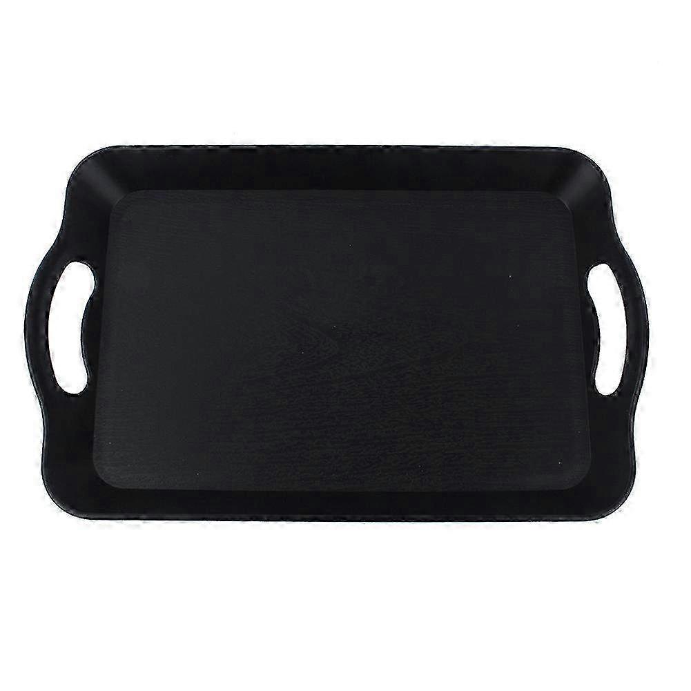 Rectangular Plastic Serving Tray with Handle - Versatile Tea & Food Tray for Home, Restaurant & Hotel Use (Model 611)