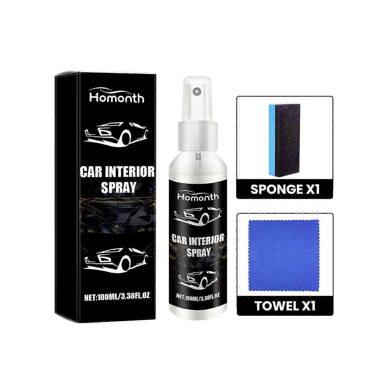 Car Interior Spray - Easy Decontamination & Maintenance for Leather & Plastic, 130g