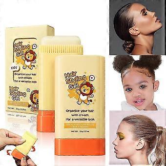 2025 gel per lo styling dei capelli per bambini, bastoncino di cera per capelli per bambini, pettine incorporato 2-in-1