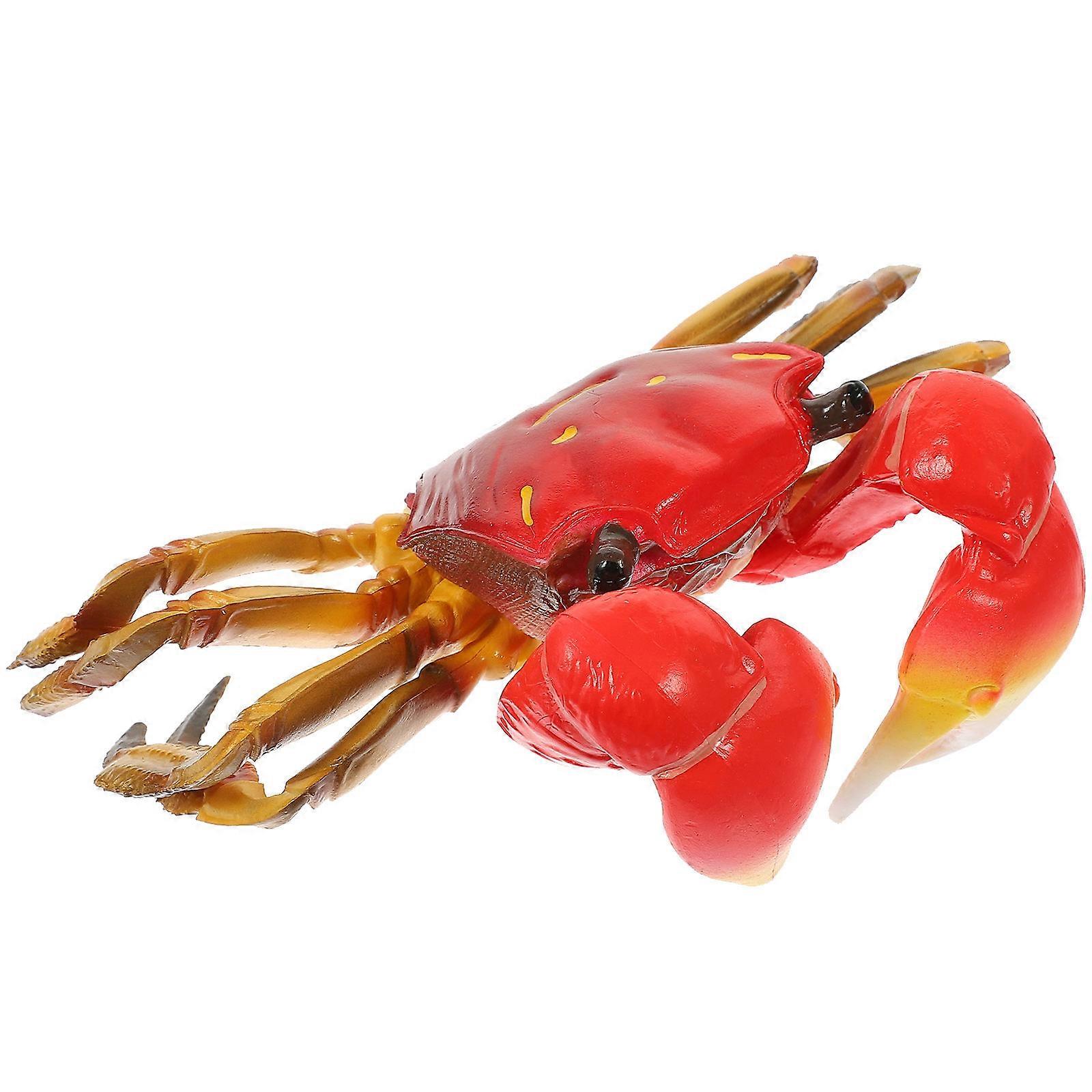 Red Educational Simulation Crab Learning Toy for Playing Made of Durable Plastic 3.5 inches
