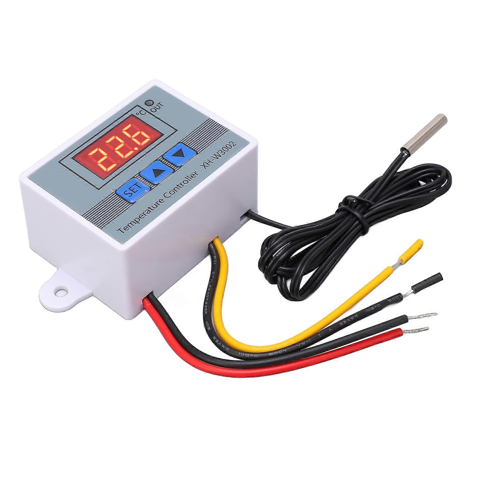 Digital Temperature Controller Heating Cooling Switch with Waterproof Probe 10A 12V 120W Electronic Thermostat for HVAC and Cooling Systems