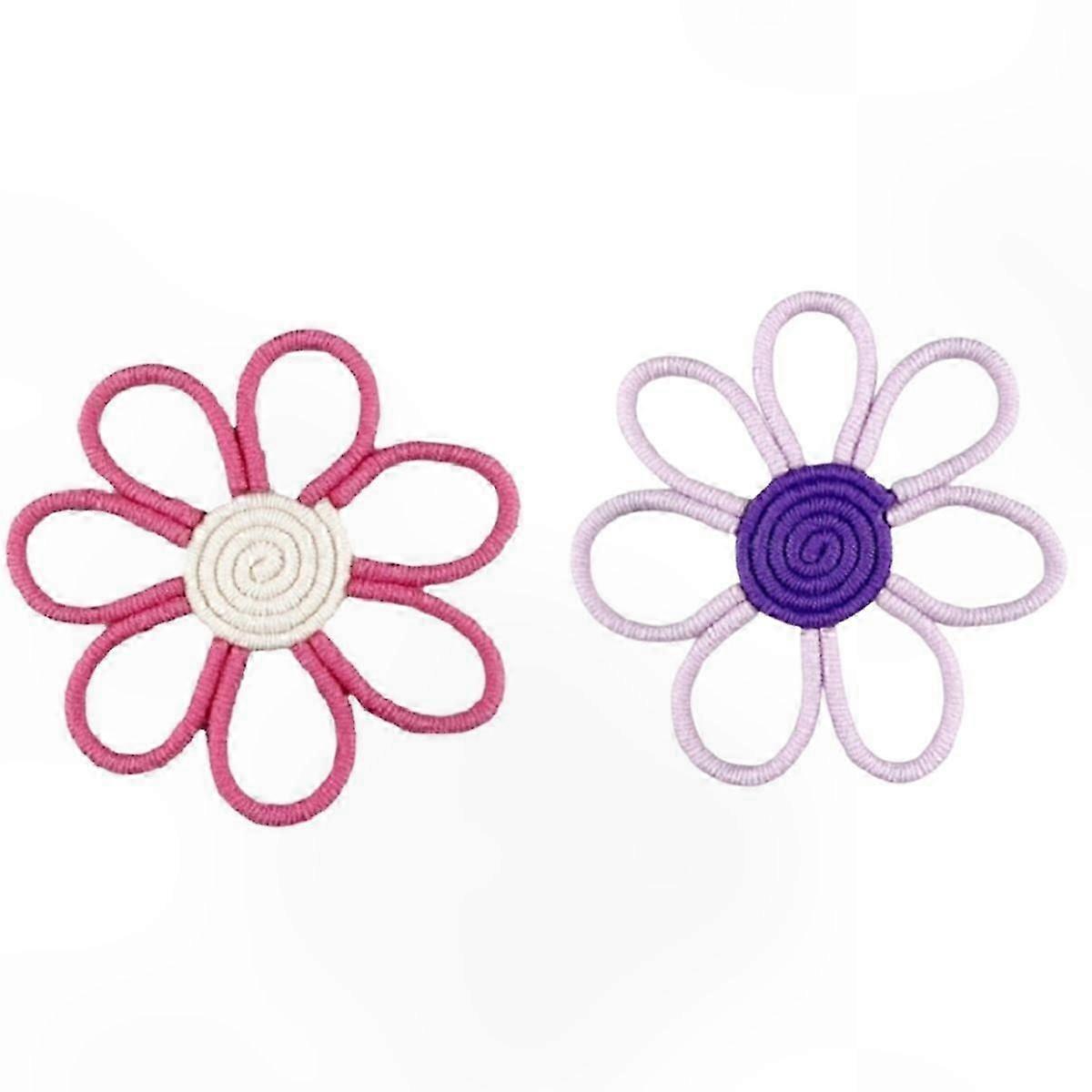 Handmade Macrame Wall Hanging with Daisy Design for Boho Style Room Decor