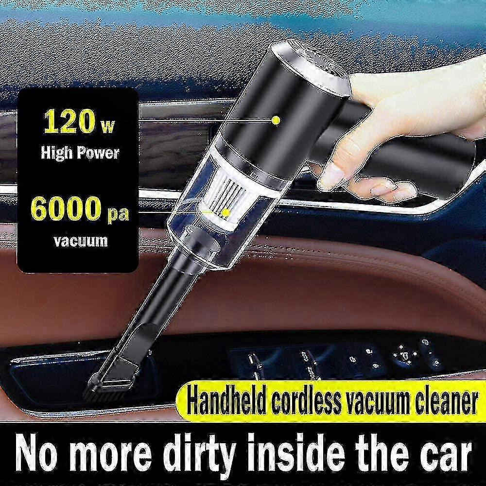 Handheld Vacuum Cleaner for Car, USB Rechargeable Mini Cordless Suction for Wet & Dry Use