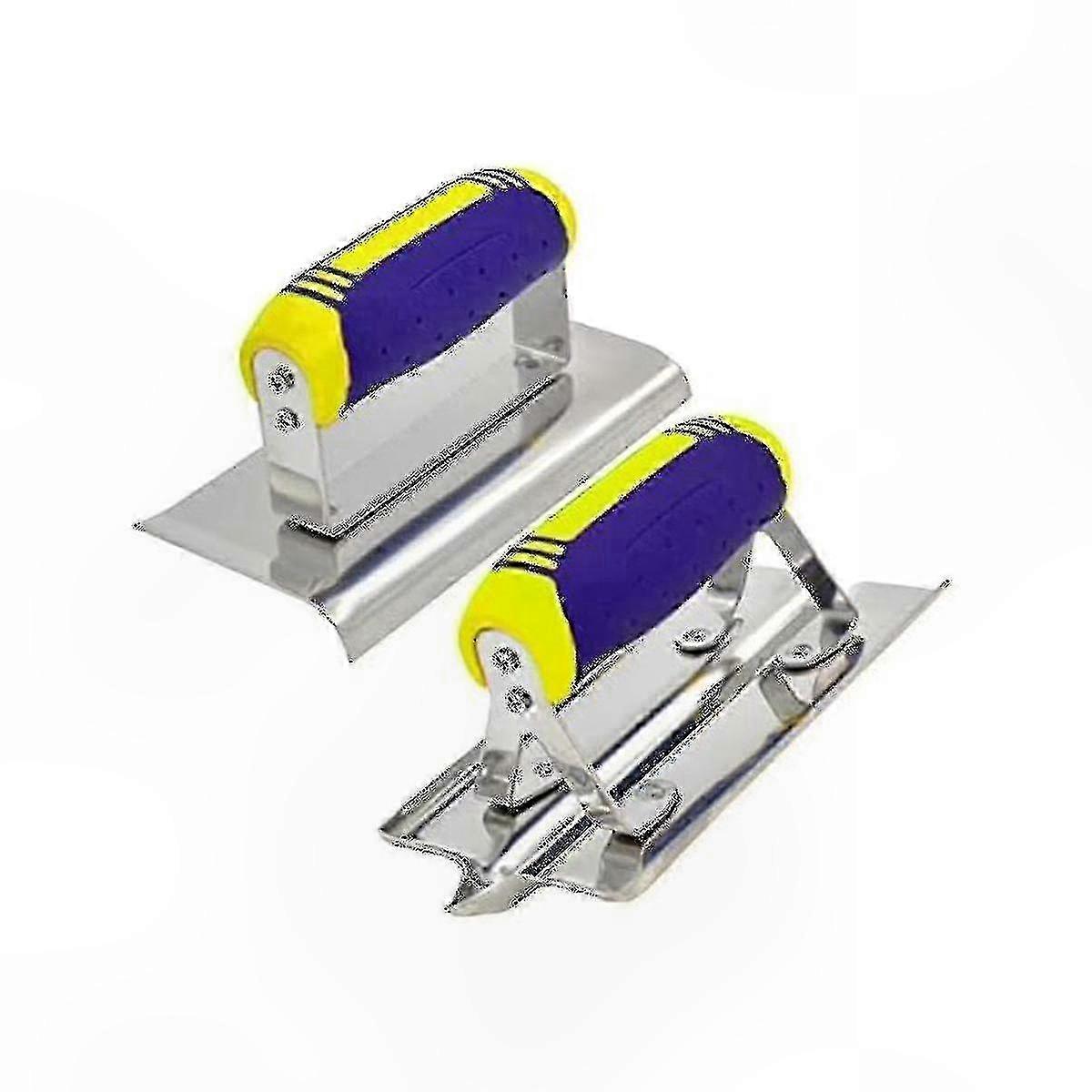 Concrete Finishing Tool Set for Plaster and Stucco Applications with Stainless Steel Hand Edger and Groover
