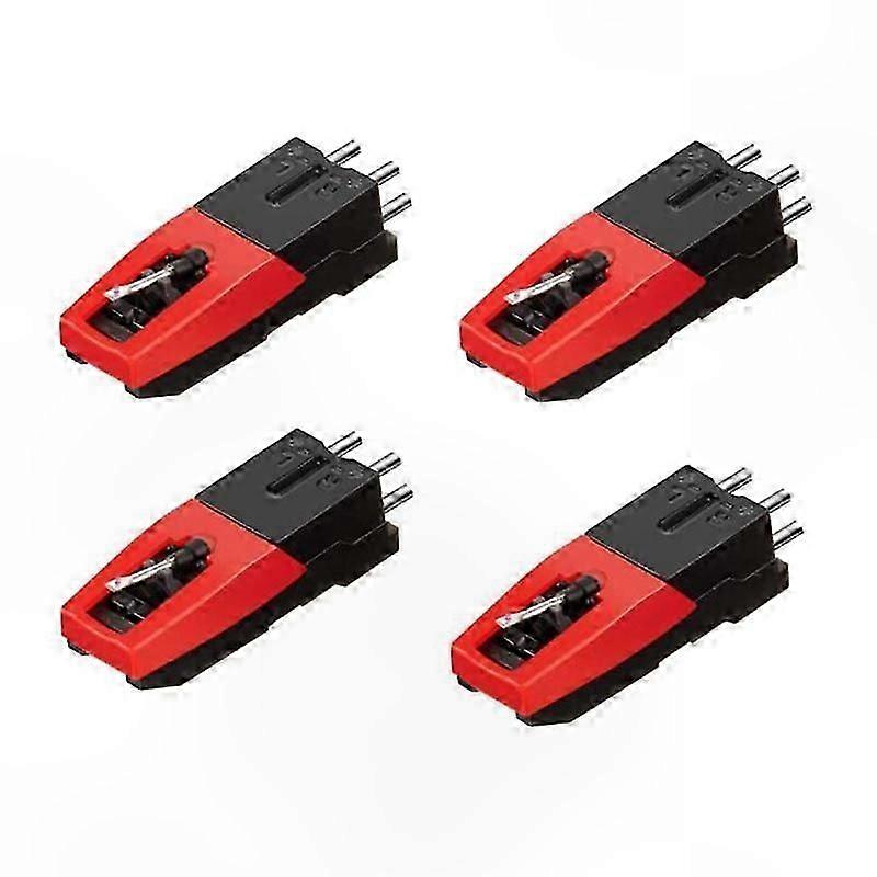 4-Pack Replacement Stylus Needles for Turntables Compatible with LP Record Players