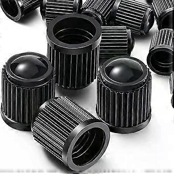 Válvula de pneu de carro Plástico Preto Tampa de válvula de pneu de bicicleta O Tampas de anel de borracha Válvula de poeira em forma de cúpula para decoração de tampa de motocicleta automática