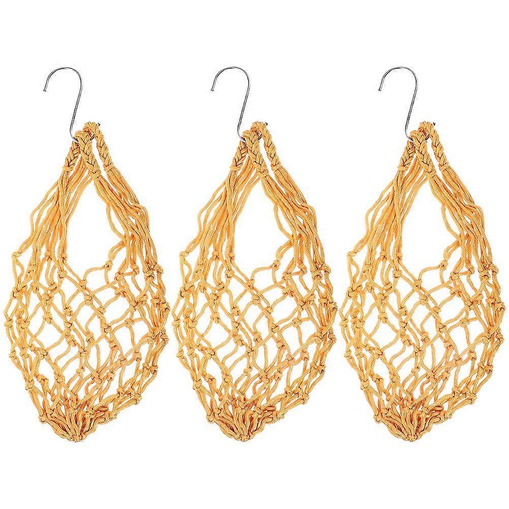 3pcs Chicken Vegetable String Bags Hanging Feeding Net Bag Poultry Fruit Holder with Hooks