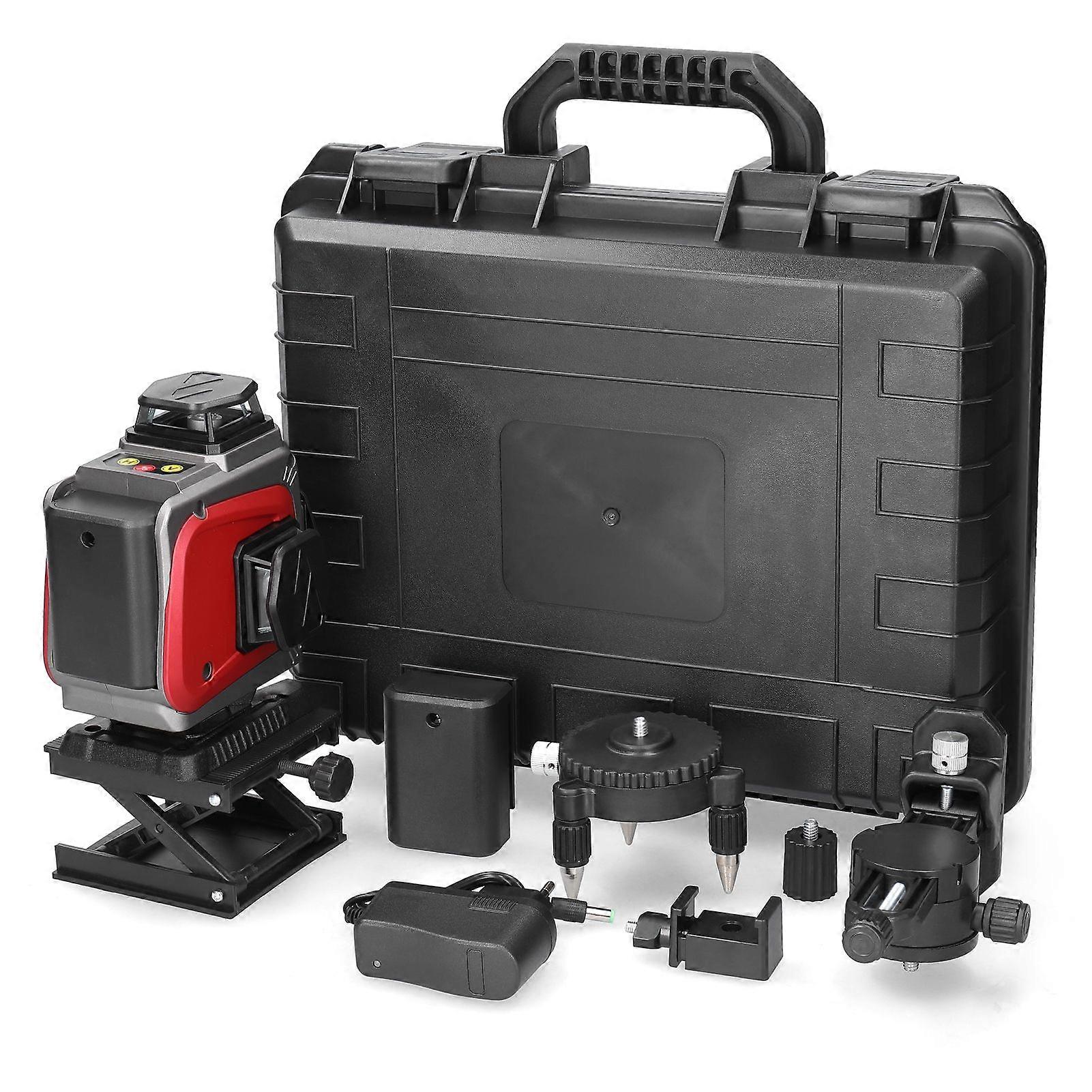 Multifunctional 16 Lines Level 3 Self-leveling Machine Rechargeable Lithium Battery Leveling Tool Omnidirectional Ground Wall Sticker Waterproof Home