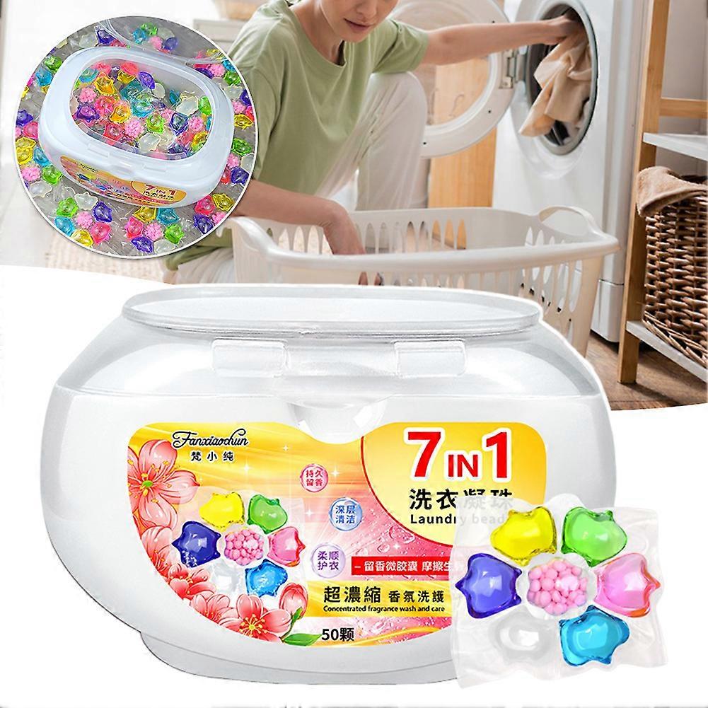 7 in 1 Laundry Beads, Long-Lasting Fragrance & Deep Cleaning Boosters for Various Fabrics, Home & Hotel Use