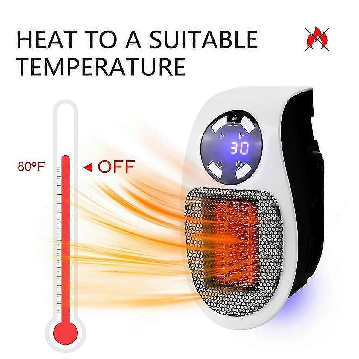 An Ultra Air Heater, a 2025 Upgraded Plug-in Heater with an Adjustable Thermostat, Timer, and Led Display, with an EU Plug