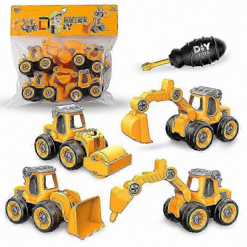 Creative Educational Toy Set Featuring Engineering Vehicles and Tools for Kids