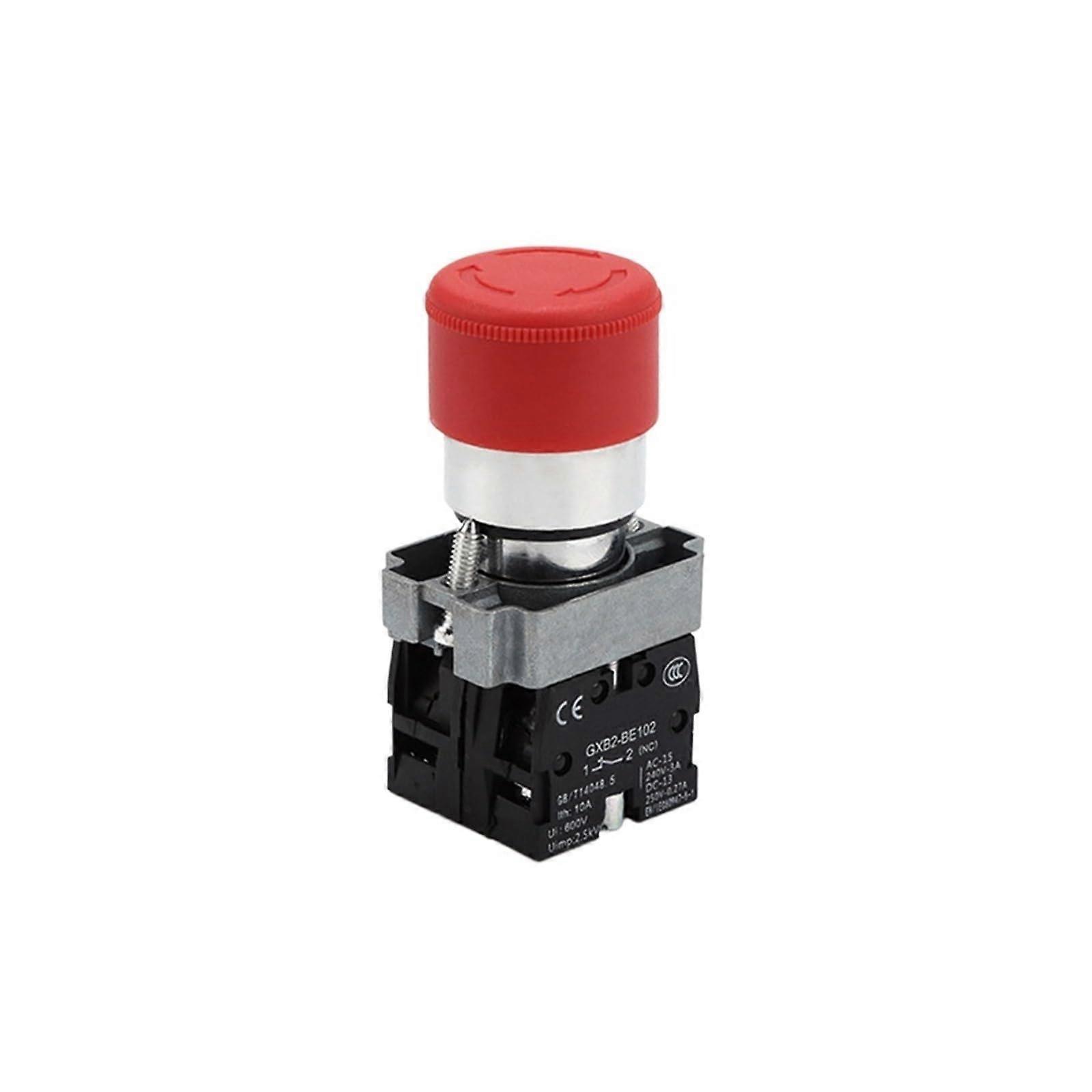 Emergency Stop Push Button XB2 30mm Latching 1NC/1NO1NC Rotary Push Button For Safe Machine Stop 220V 5A