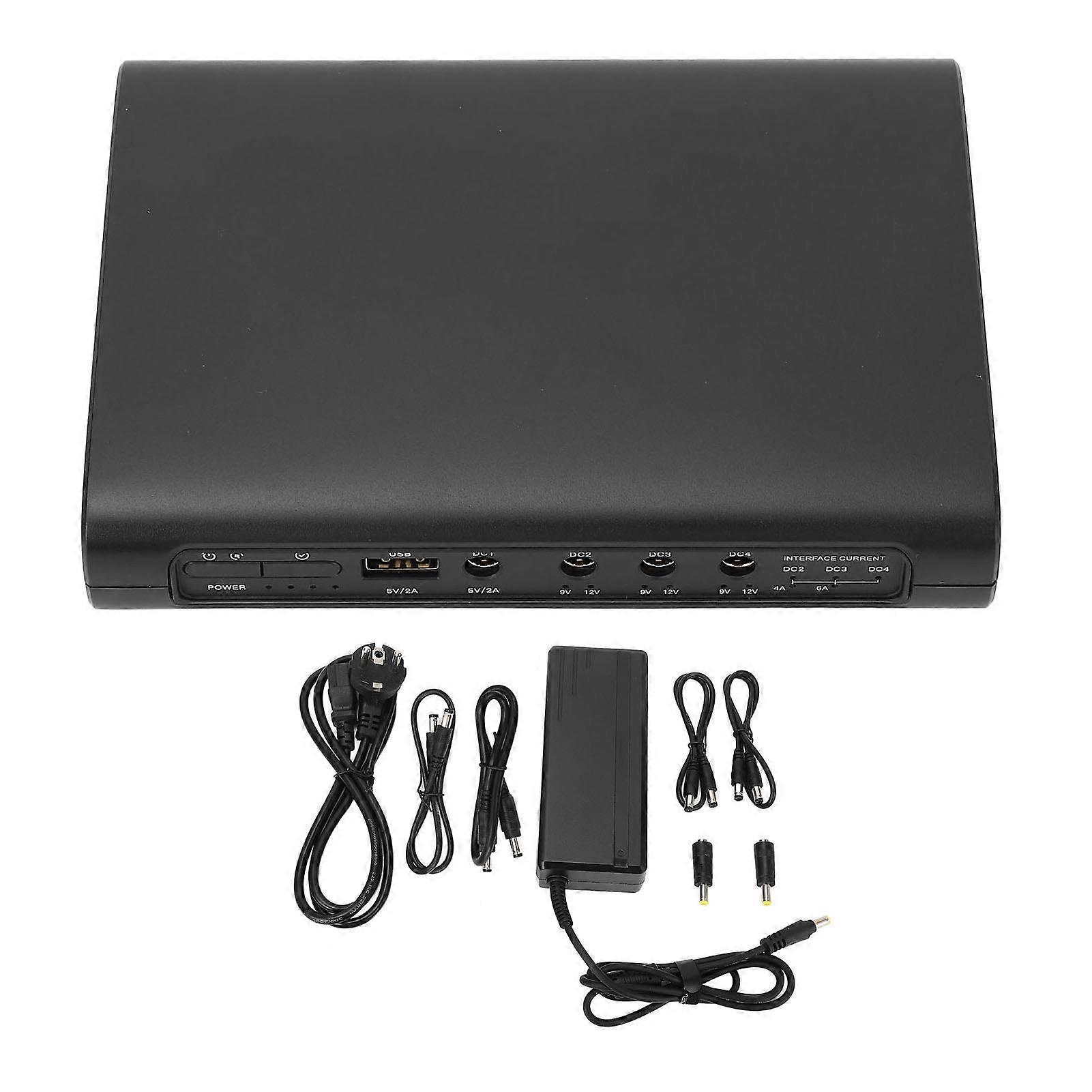 Mini UPS Battery Backup 20000mAh 5V 9V 12V Uninterruptible Power Supply for Router Home Monitoring Emergency Power with EU Plug