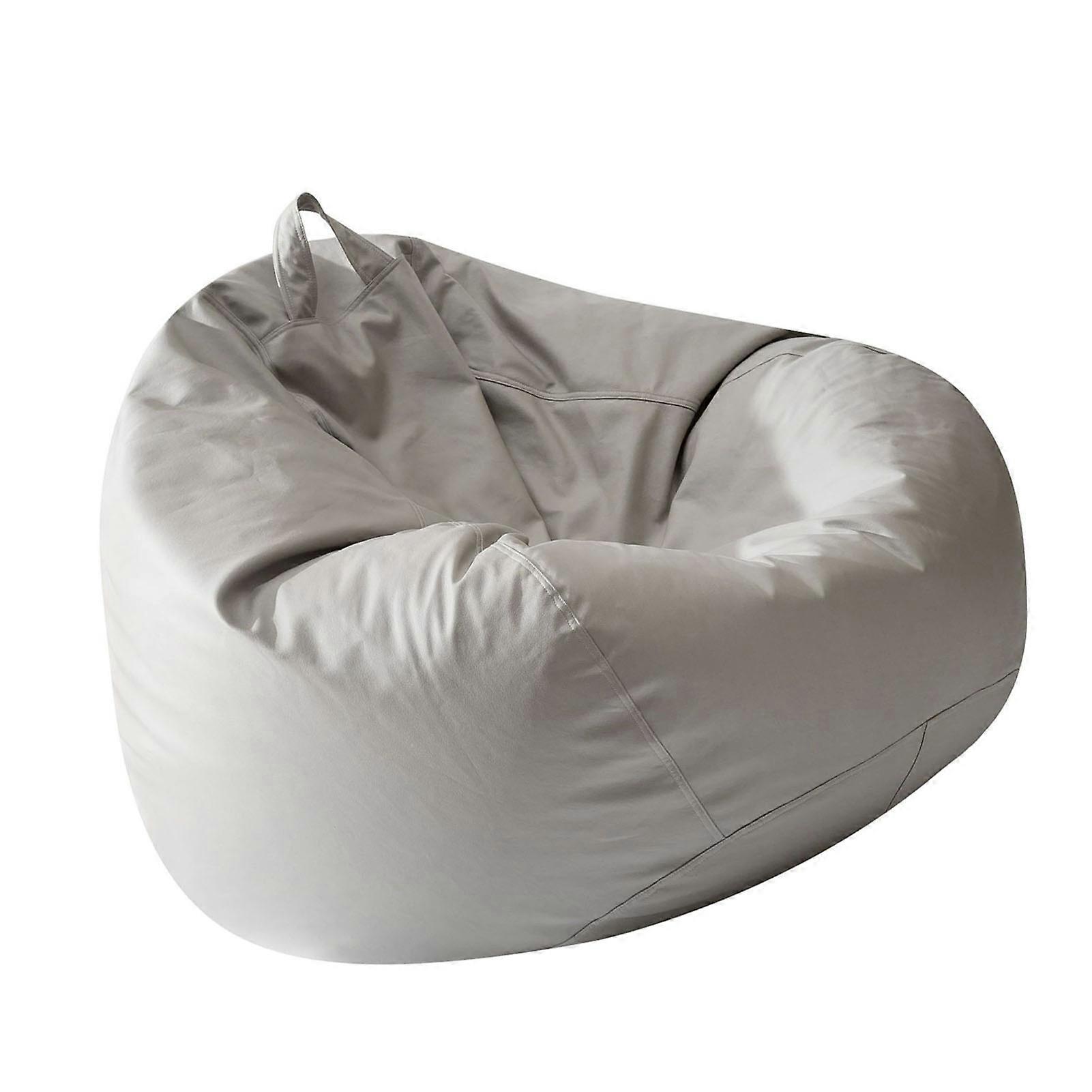 Bean Bag Chair 90x110cm EPP Filling Soft Lounge Sofa Gray Beige