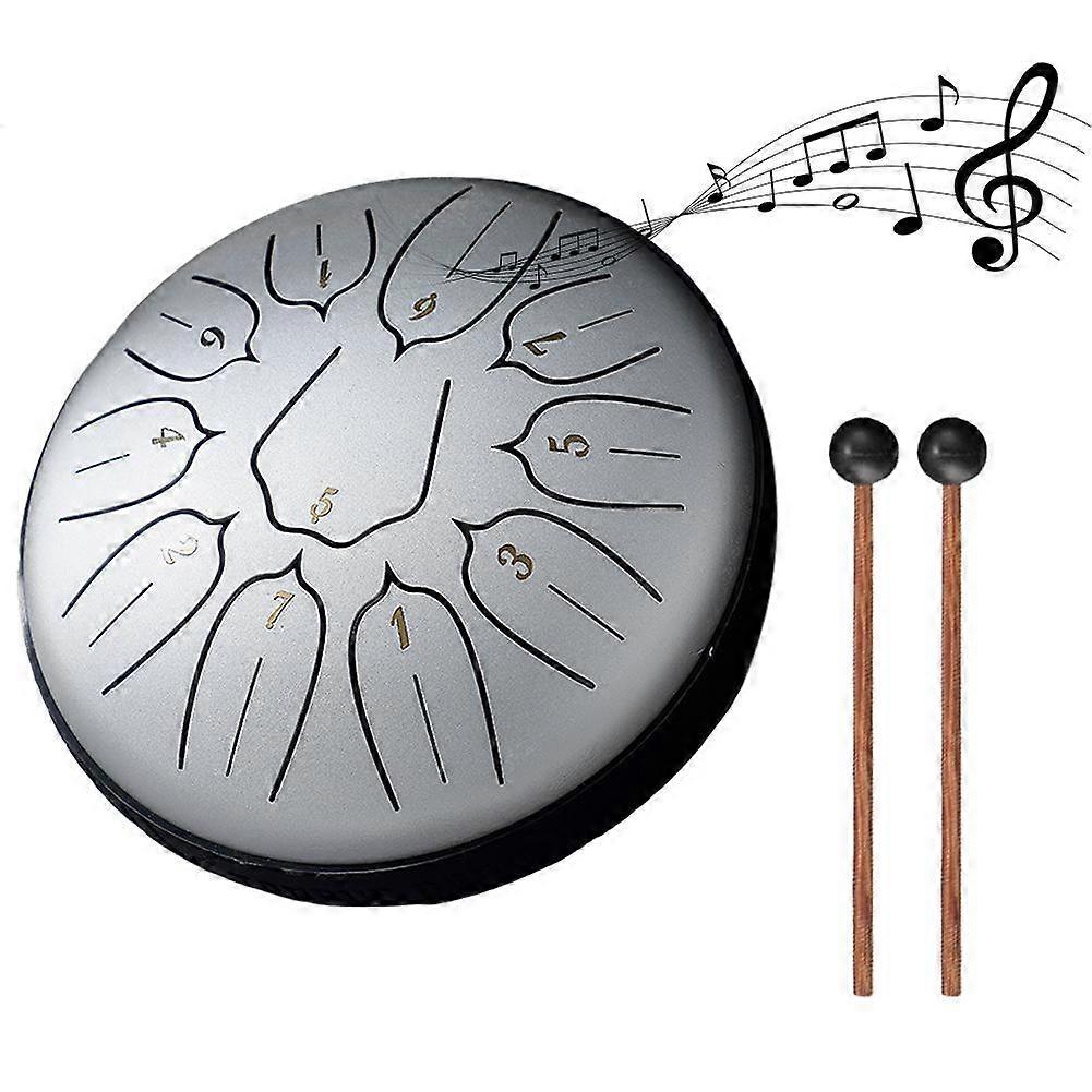 6 inch 11 tone Lotus Flower Ethereal Drum - Outdoor Rain Bell for Garden Music & Relaxation