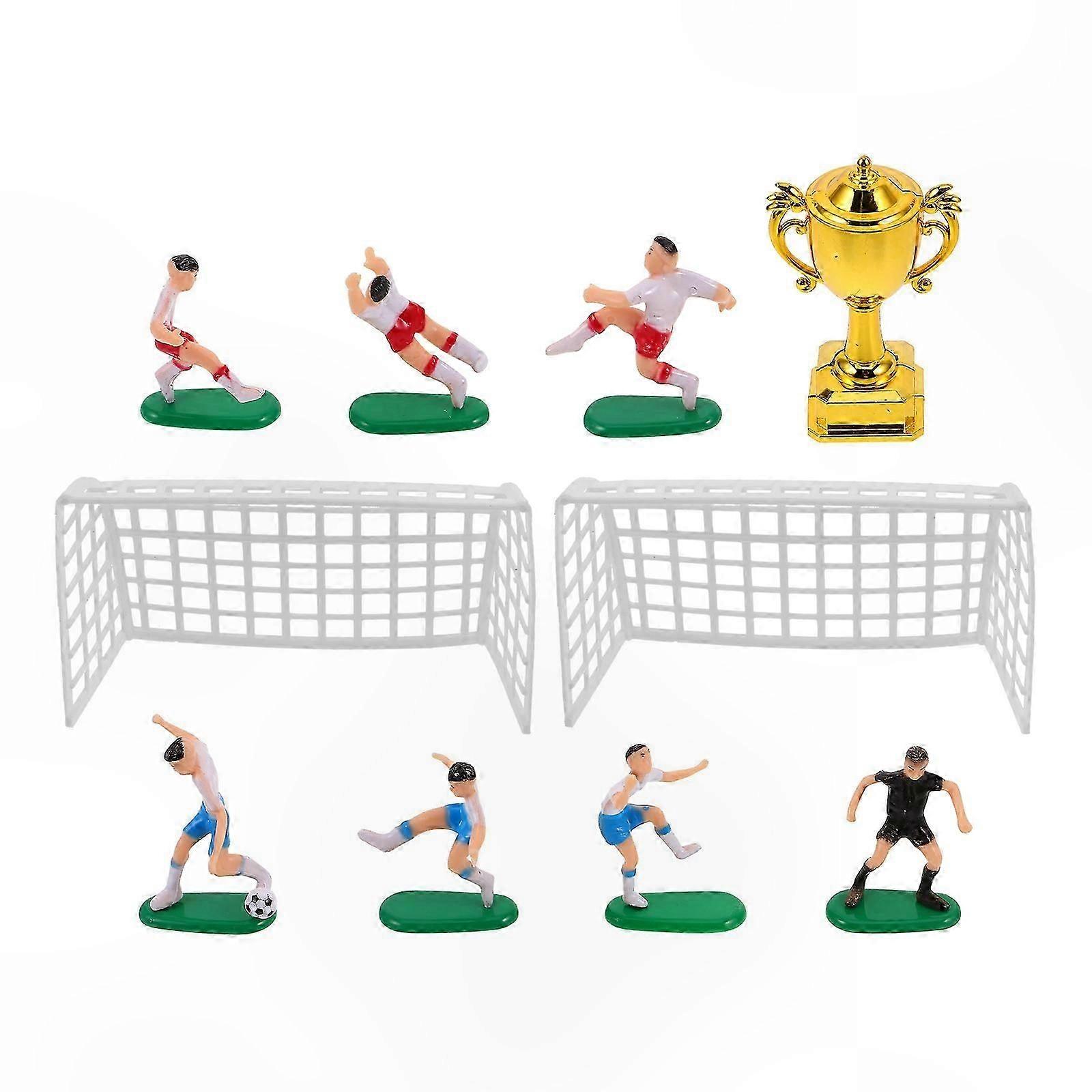 Mini Soccer Player Figurines, Collectible Plastic Figures for Kids, 8.00x5.00x3.50cm, 1 Set, Fun Miniature Design for Play and Display