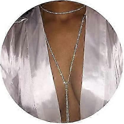 Kimalteleva pitkä kaulakoru iltapukuihin ja asuihin