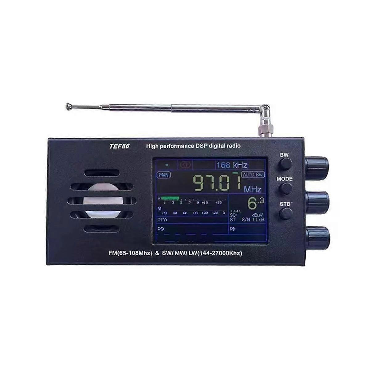 TEF6686 FM(65-108Mhz)&SW/MW/LW(144-27000Khz) DSP Radio Receiver RDS with Battery
