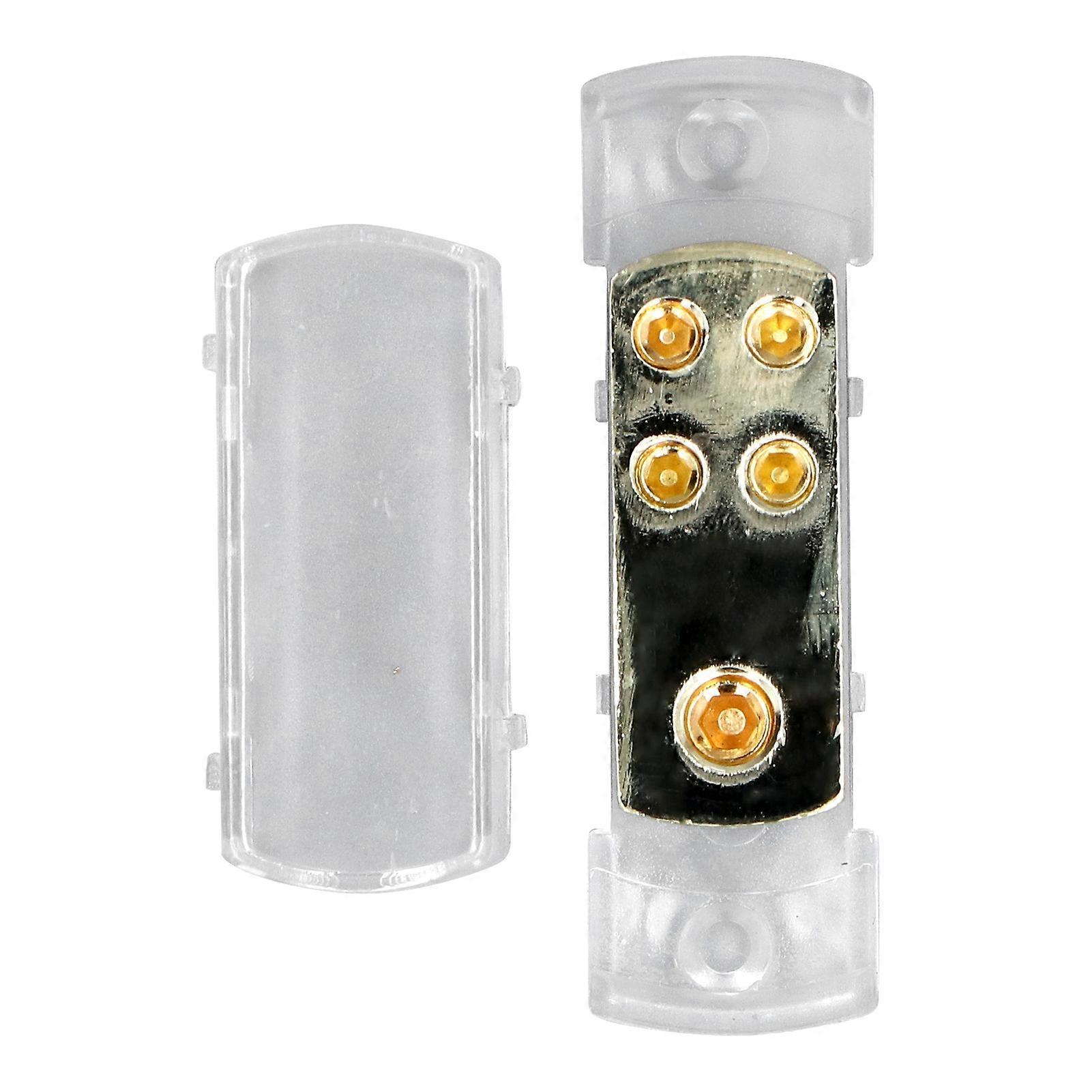 4 Way Car Audio Splitter Power Distribution Block Plastic Metal