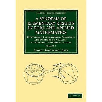Sinopse de Resultados Elementares em Matemática Pura e Aplicada - Volume 1 - George Shoobridge Carr