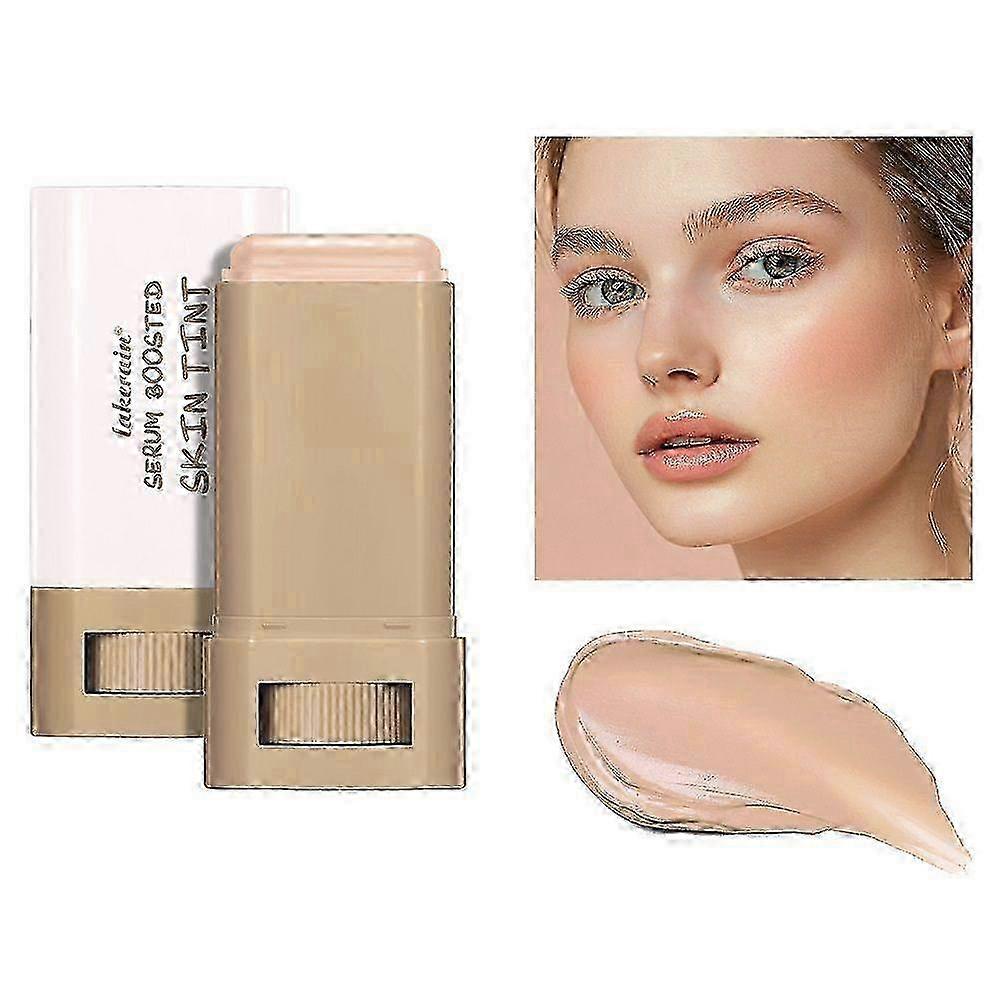 Beauty Balm Serum Boosted Skin Tint Hydrating Tinted Moisturizer, Lightweight Solid Tinted Foundation Stick for Flawless, Sheer to Medium Coverage