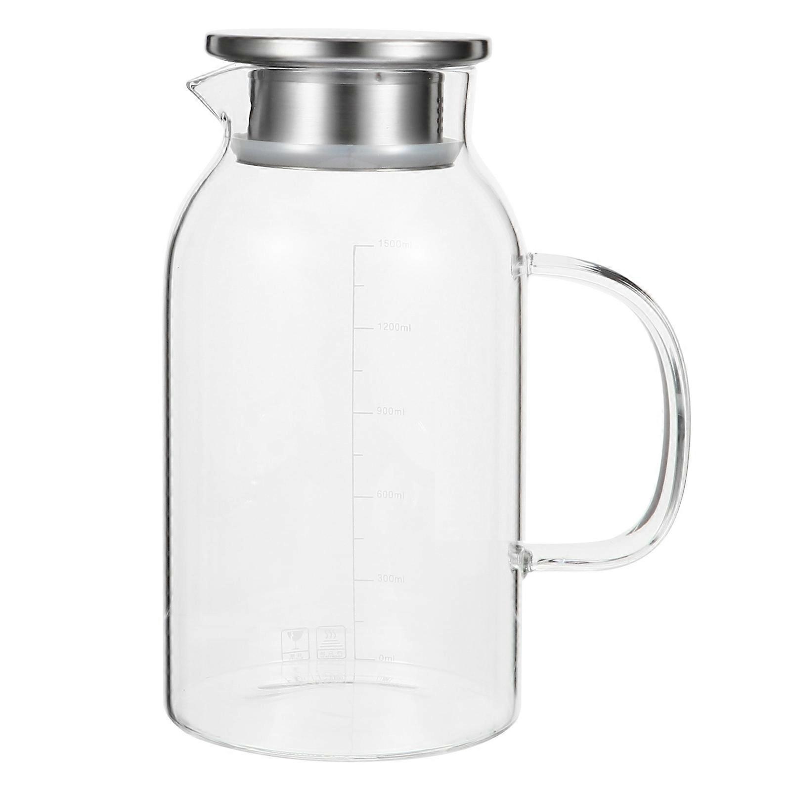 Cold Water Pitcher Glass Water Jug for Storage 1800ml Glass Pitcher