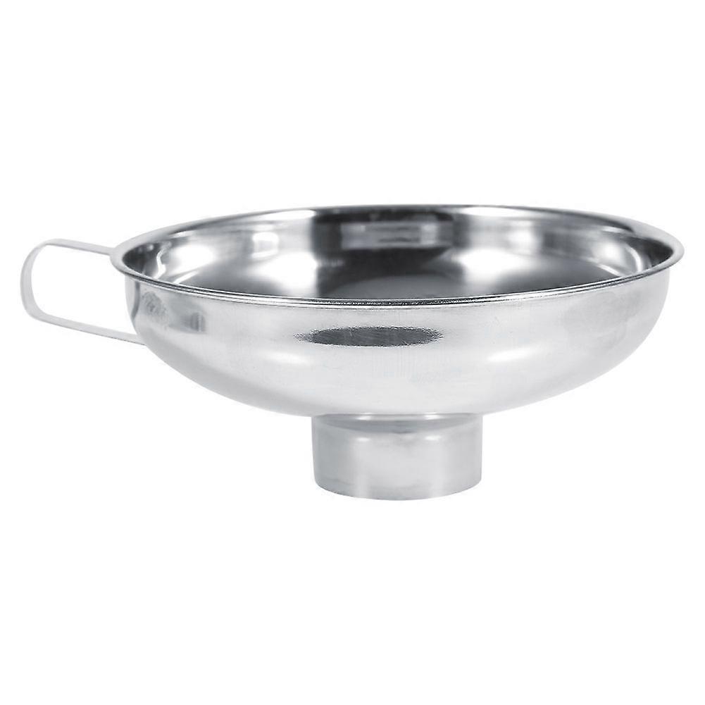Stainless Steel Household Wide Mouth Canning Jars Funnel With Handle Kitchen Tools #Large Size