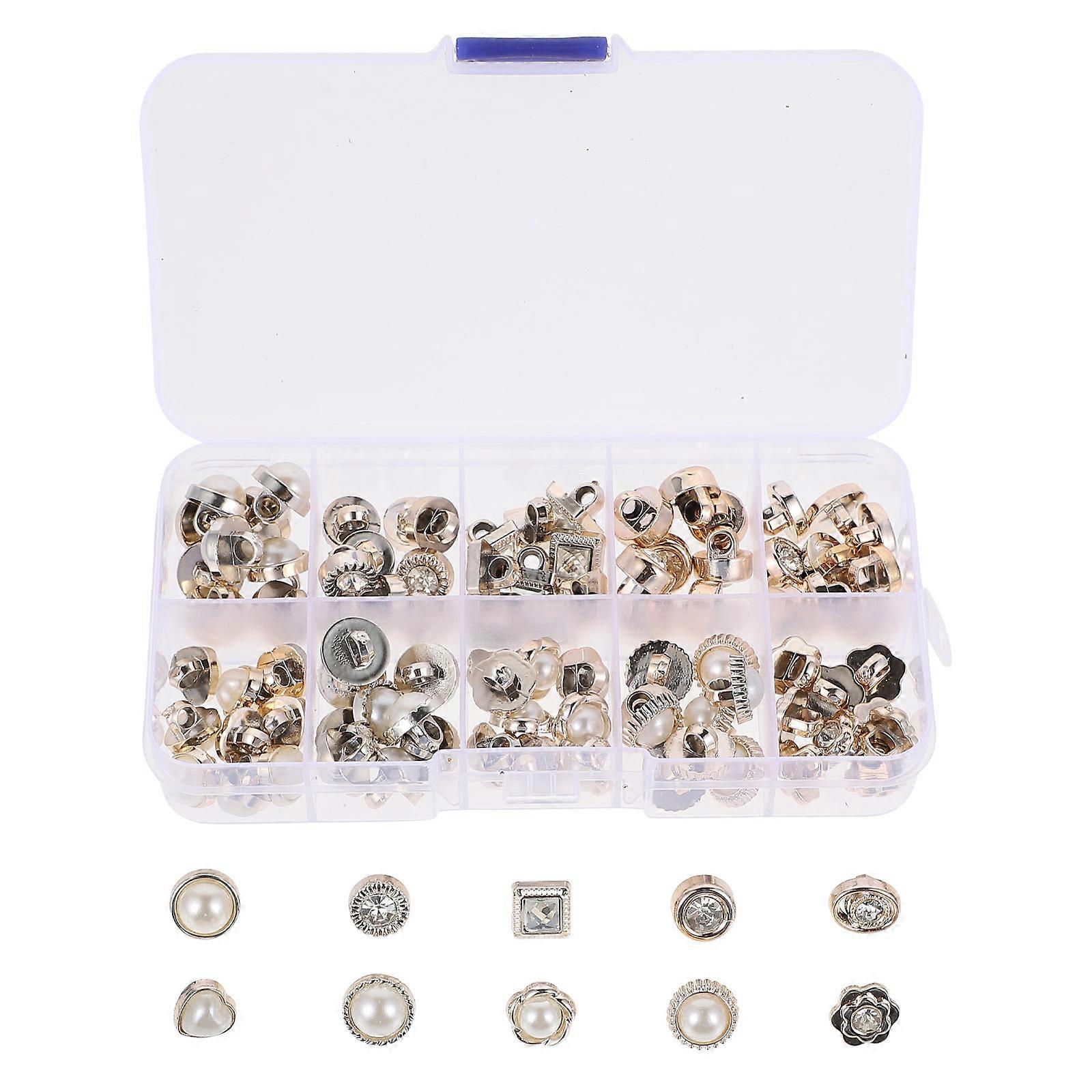 Pearl Buttons Small Clothing Accessories for Sweater 100Pcs Decorative Set