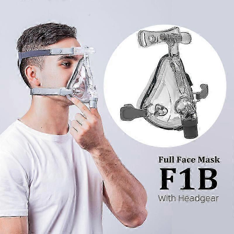 BMC F1B Full Face Mask CPAP Auto CPAP BiPAP Mask Wish Headcover για τους ανθρώπους που ροχαλίζουν άπνοια ύπνου