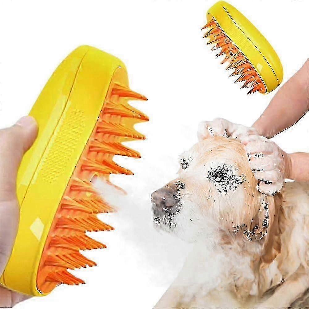 Hiborth Cat Steam Brush Steamy Pet Brush 2024 Νέα 4 σε 1 πολυλειτουργική ατμοκίνητη βούρτσα γάτας Steamy Brush αυτοκαθαριζόμενη Steam Cat Brush για μασάζ, ατμού σιλικόνης pe