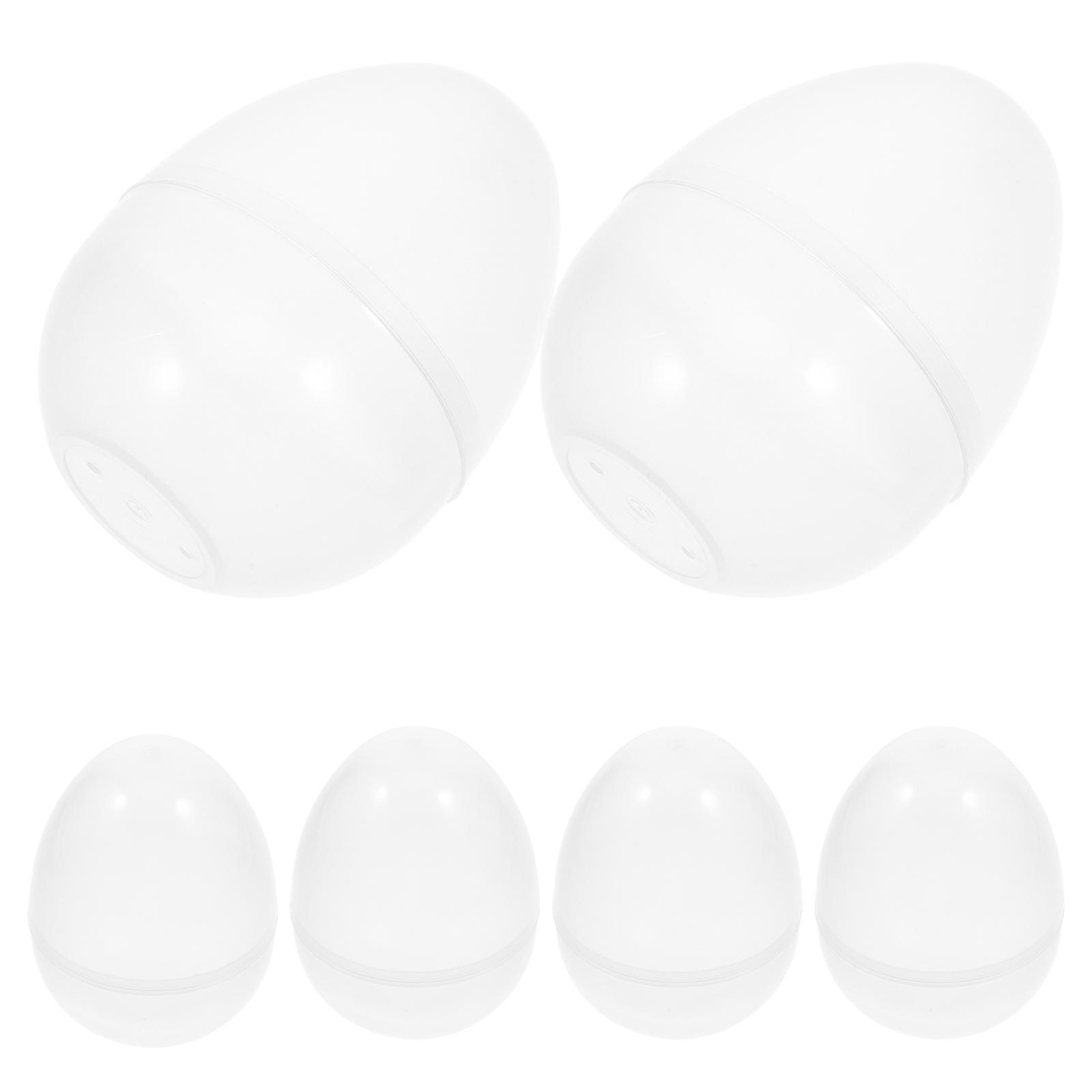 Transparent Plastic Fillable Easter Eggs 6Pcs Party Decoration Supplies
