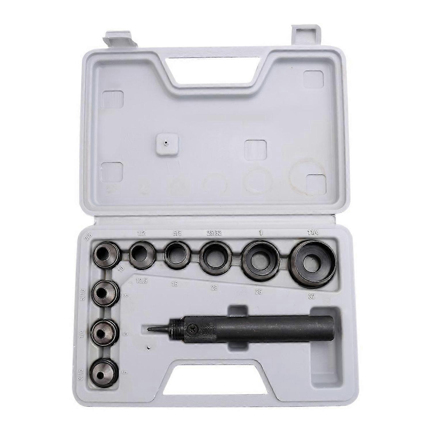 10 قطع الثقيلة جوفاء لكمة كيت مجموعة طوقا الجلود المطاط اللكم DIY Leathercraft تثقيب إلى