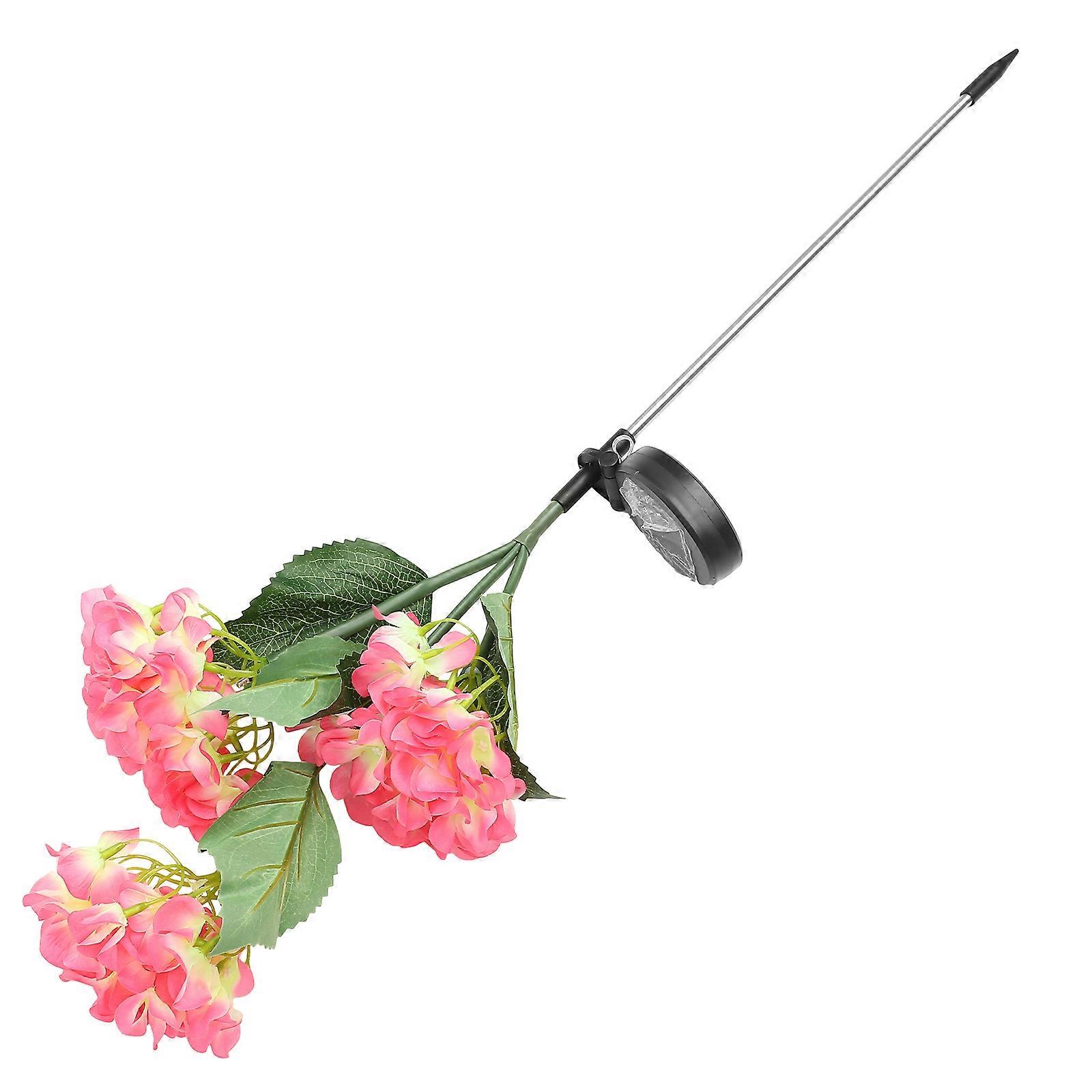 Hydrangea Solar Stake Lamp for Garden Solar Hydrangea Stake Lamp Pink Decor