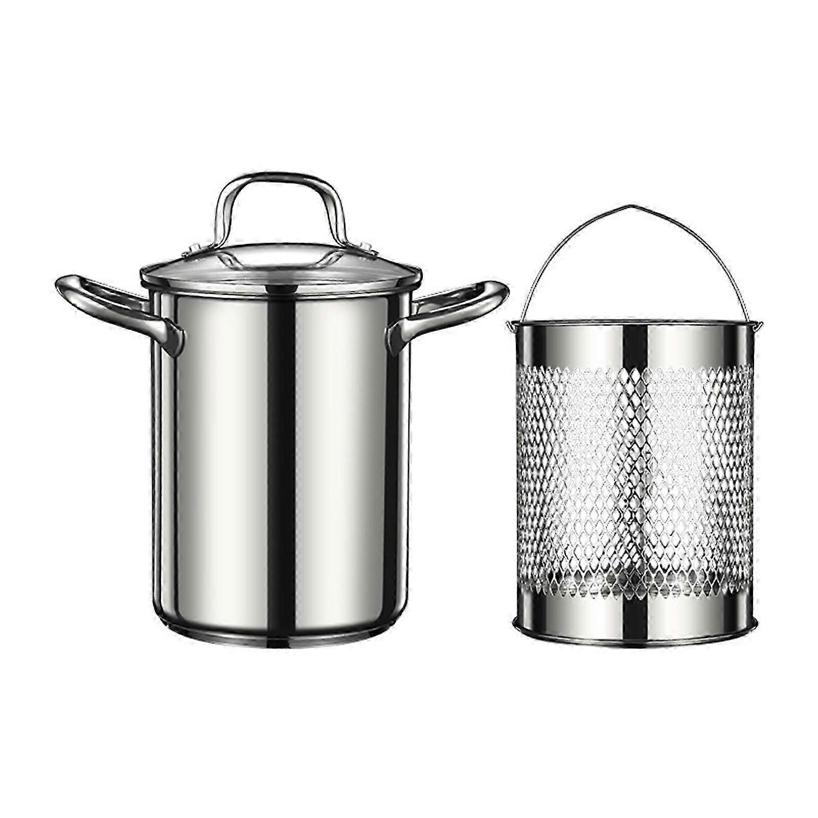 Frying Pots Household Deep Frying Cookware Inductions Cooker Frying Pots Frying Pans 304Stainless Steels Deep Fat Fryers