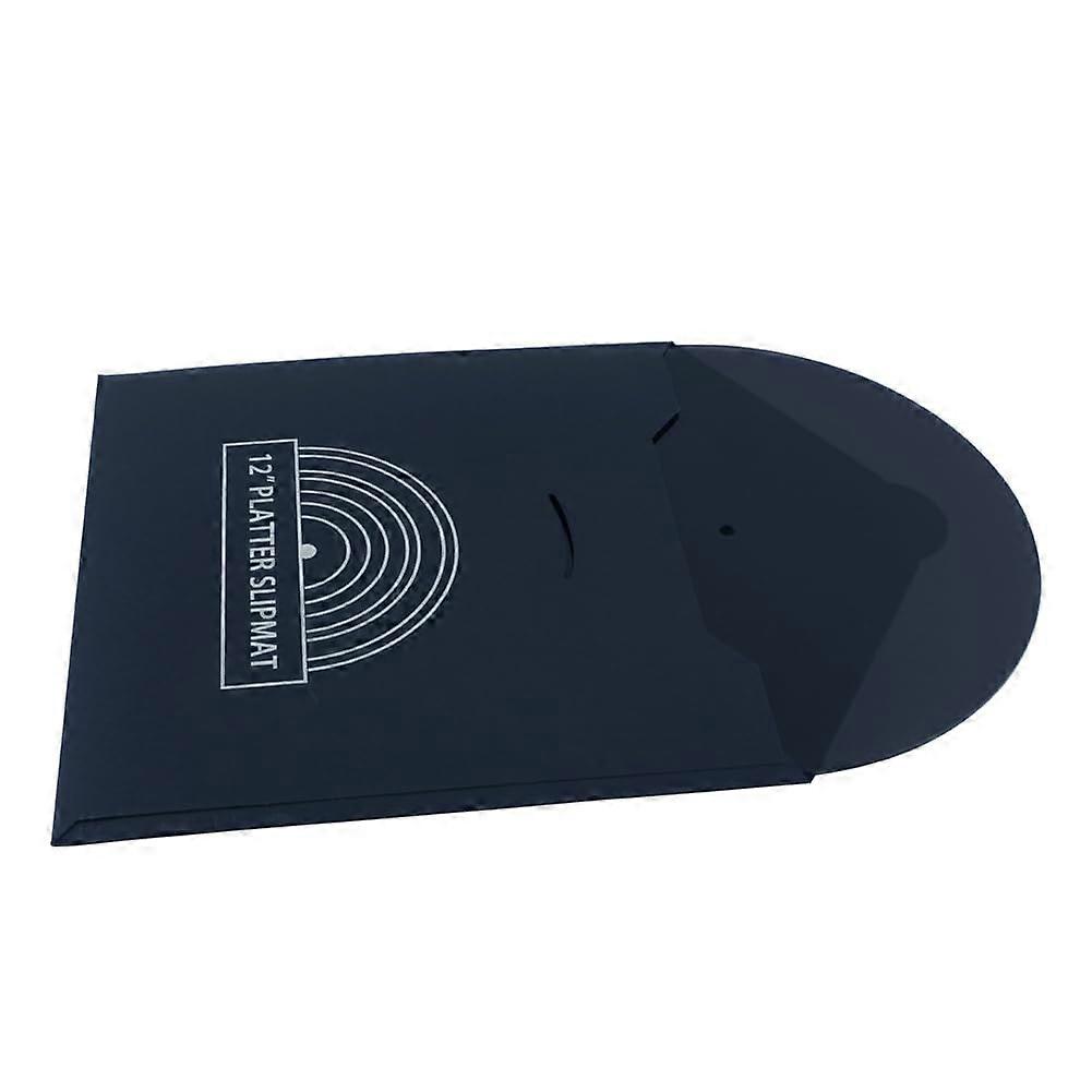 Black Acrylic Vinyl Record Mat Anti Static Turntable Mat Protective Vibration Dampening Noise Reduction 12 Inch