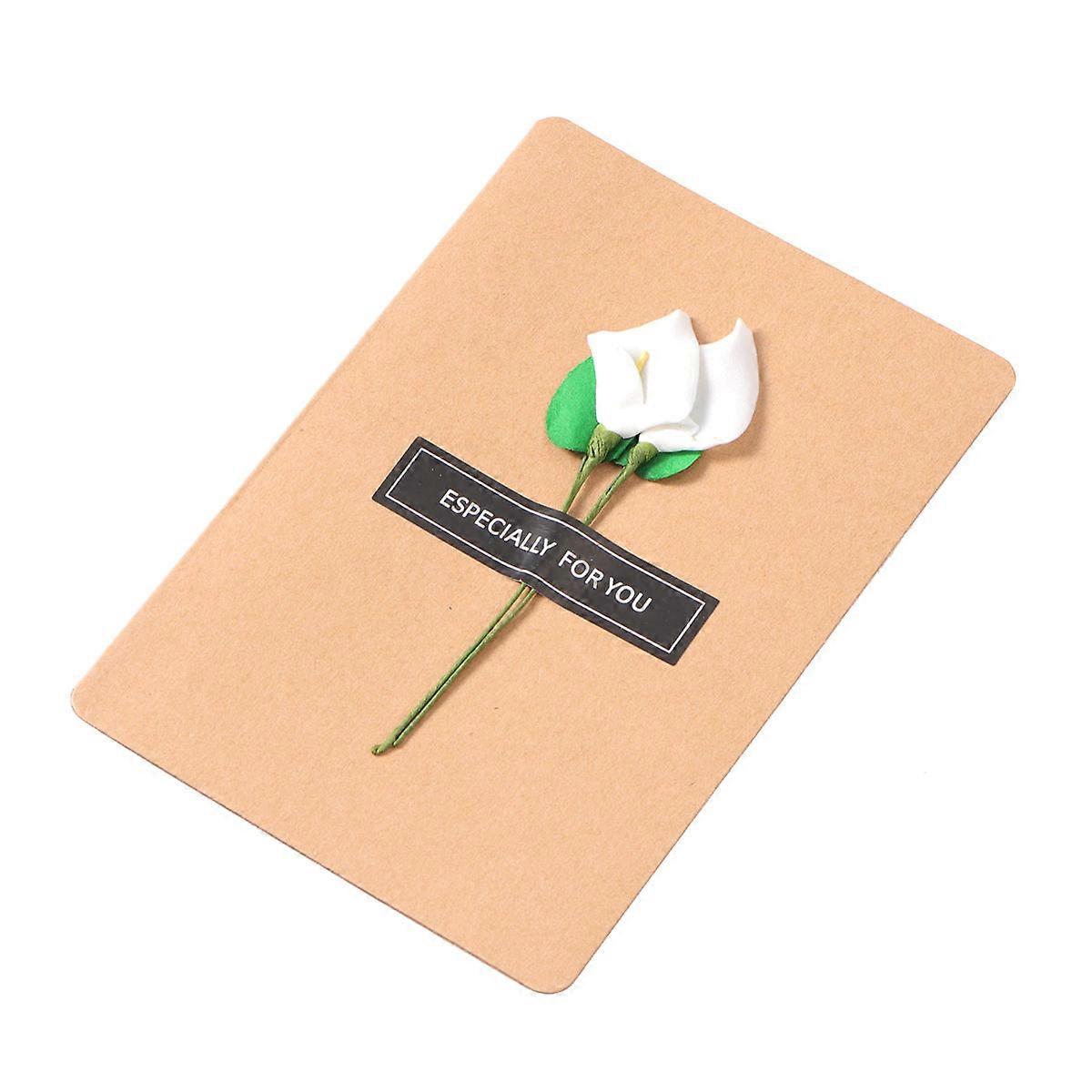 Handmade Greeting Card Creative Invitation Card for Inviting with Dried Flowers