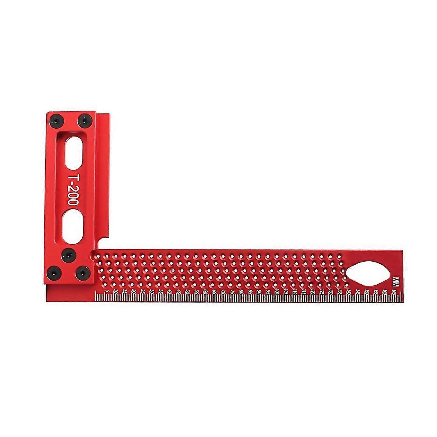 For 200mm Precision Scale Ruler Ltype Hole Ruler Aluminum Alloy