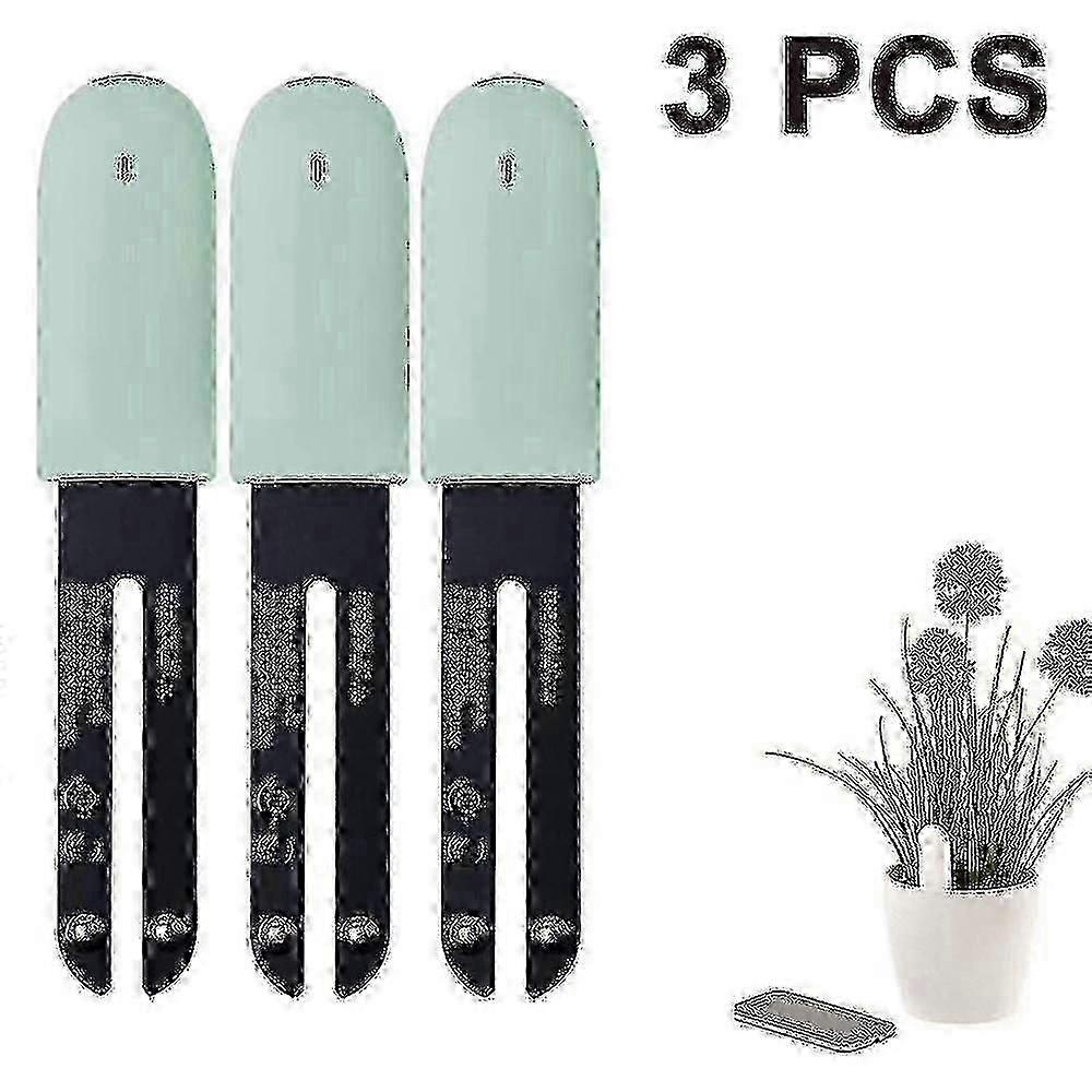 2025 New 3pcs Plant Monitor Smart Plant Tracker Soil Moisture Meter Tester Nutrient/temperature/sunlight/moisture Sensor Plant Detector Flower Plant C