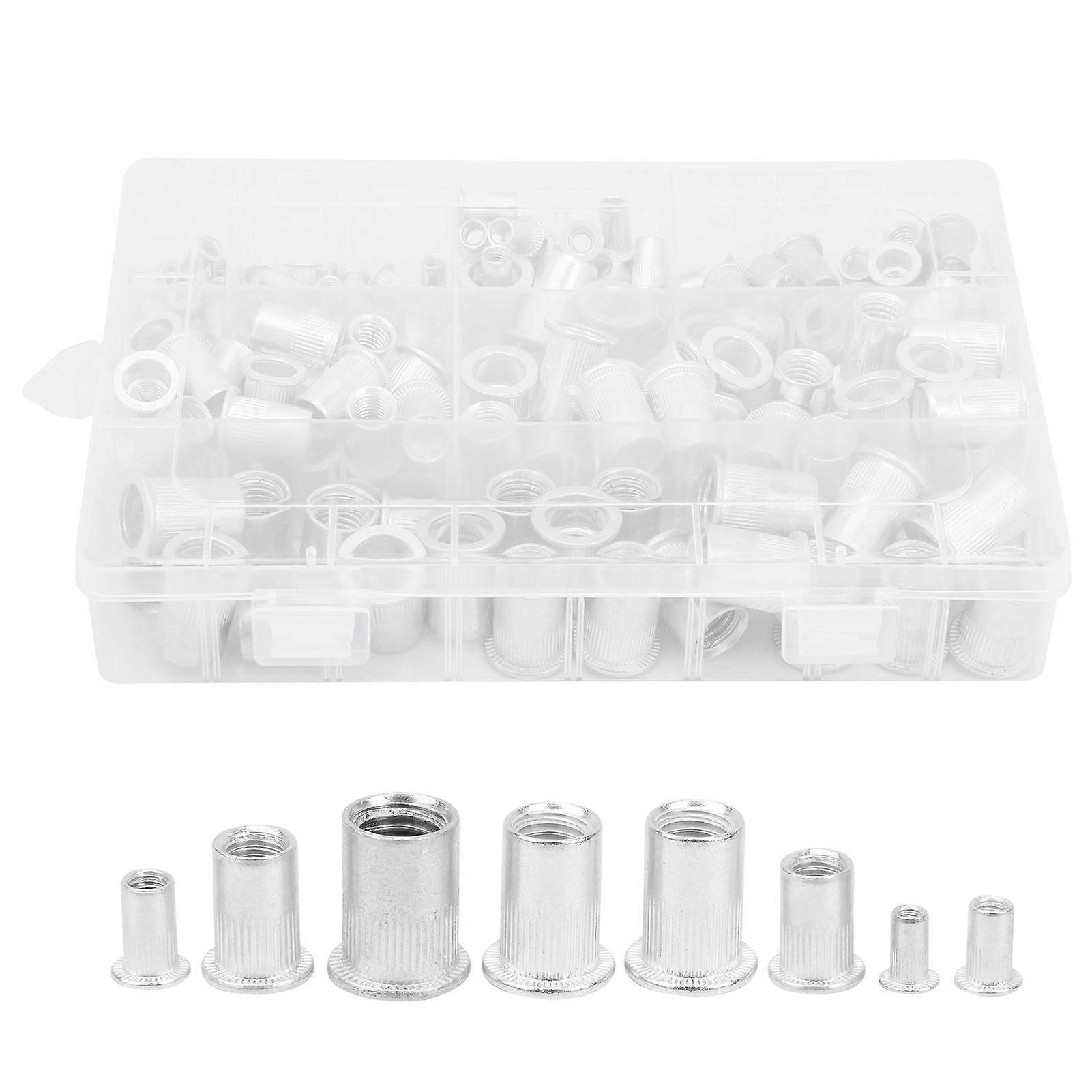 175pcs / Box Aluminum Rivet Nut Insert Nut Accessory Set M3 / 4 / 5 / 6 / 8 / 10 / 12
