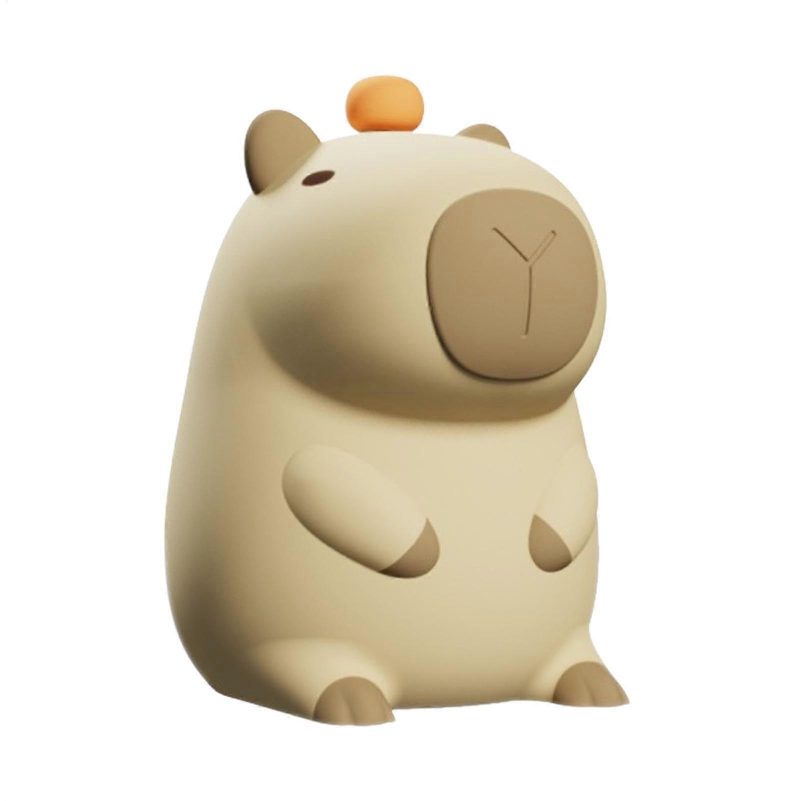 Capybara Night Light, Soft Silicone Squishy Light, Dimmable Night Lamp For Small Bedroom, Decorative Capybara Light