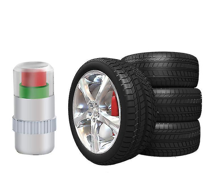 4 Pcs Tire Pressure Monitoring Valve Cap 36psi Monitor Sensor Indicator