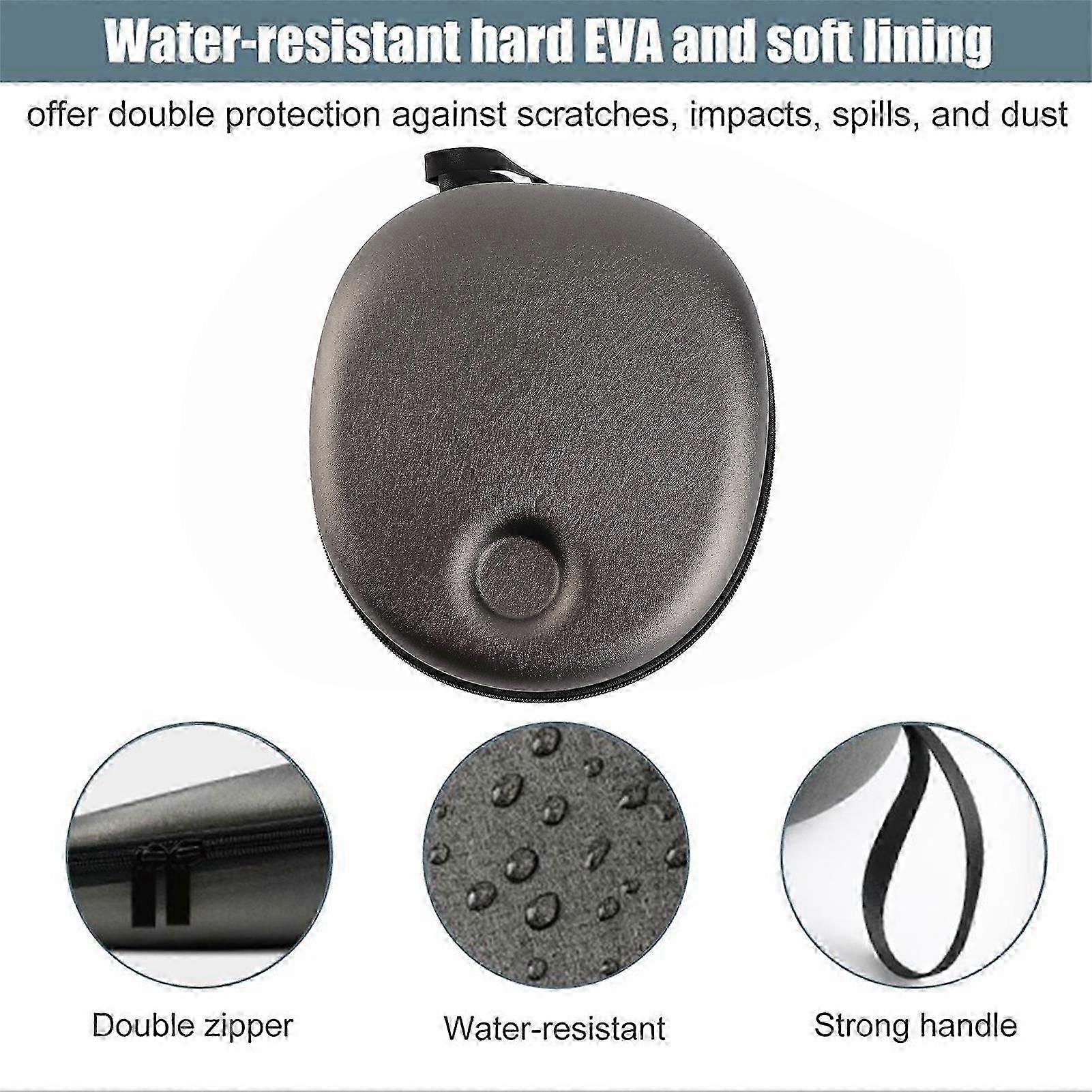 Portable Hard Shell Headset Case 22x21x10cm Water Resistant Bag 2025
