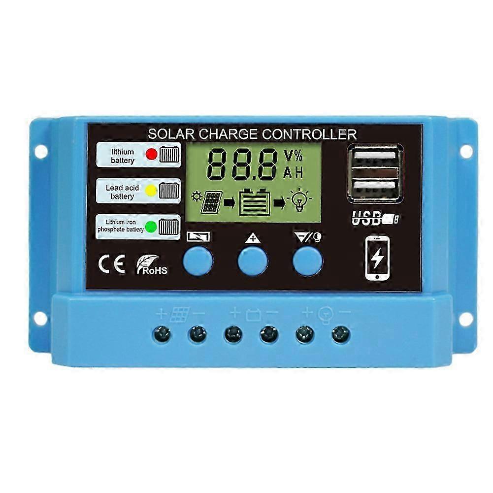 New 10A 20A 30A 12V 24V MPPT Solar Charge Controller 50VDC PV Regulator Colorful Screen For Lithium Lifepo4 GEL Lead Acid