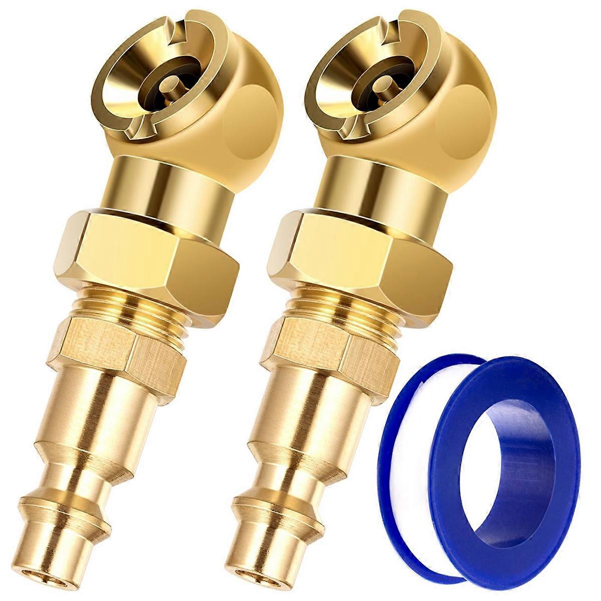 2Pack Portable Air Chucks,Solid Metal Closed Ball Air Chuck