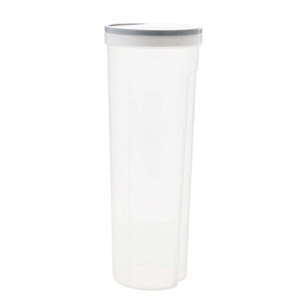 PP Tall Food Storage Container for Spaghetti Noodles, Locking Lid, Clear Dry Food, Light Blue